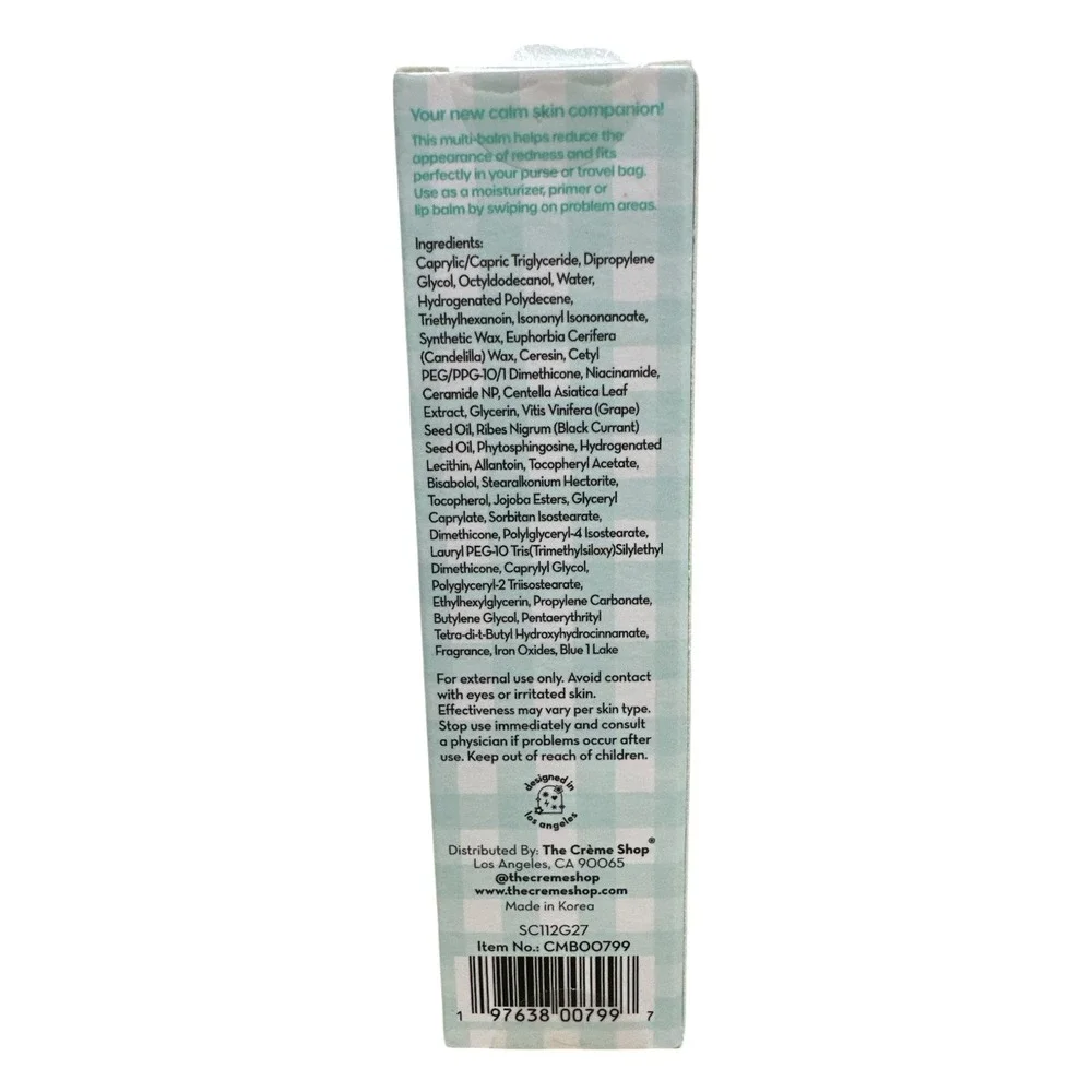 The Creme Shop Cica-Mend Anti-Redness Blemish Balm Stick Cica Niacinamide 0.31oz